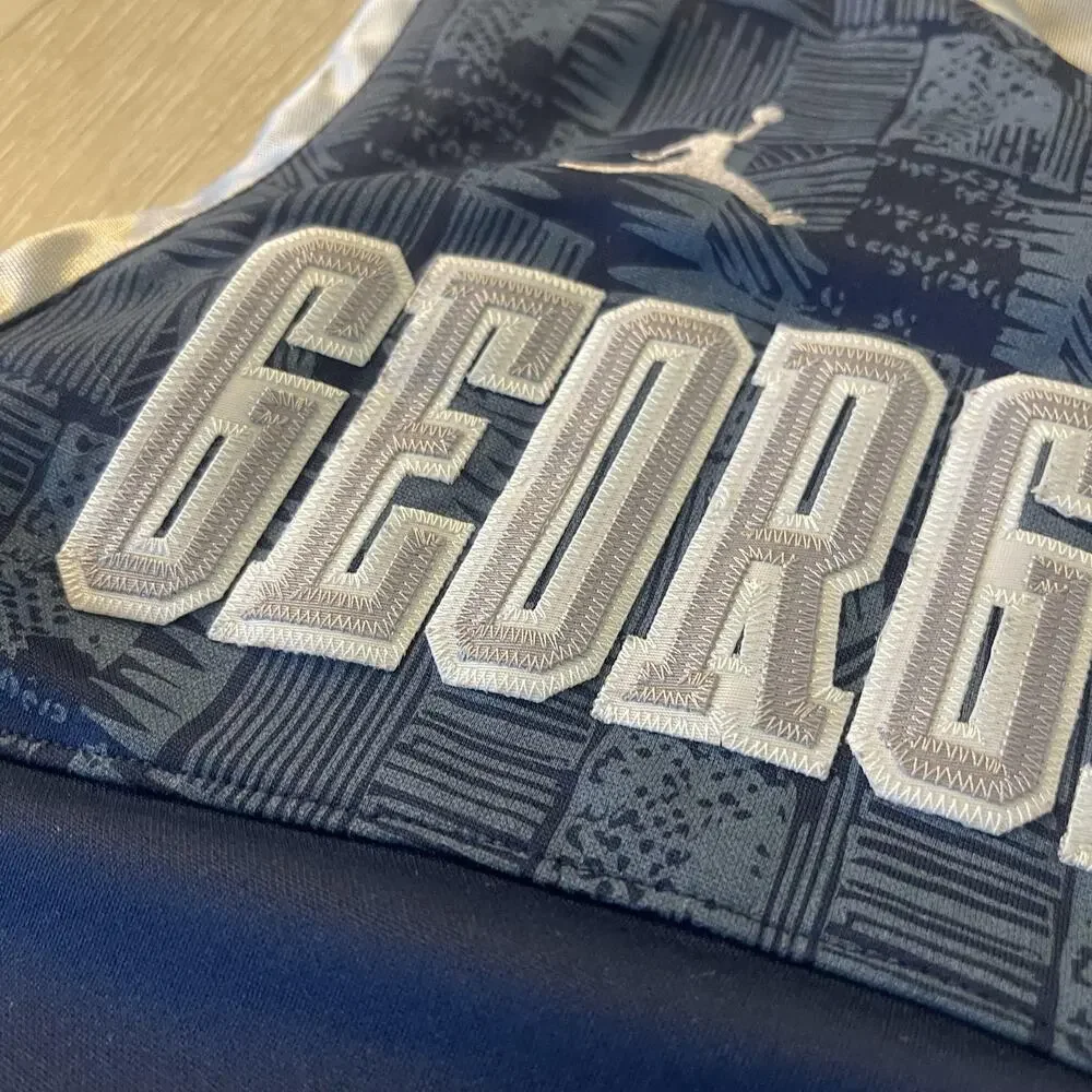Georgetown Hoyas Jersey Mens Small NCAA Basketball Jordan Dri-Fit Stitched